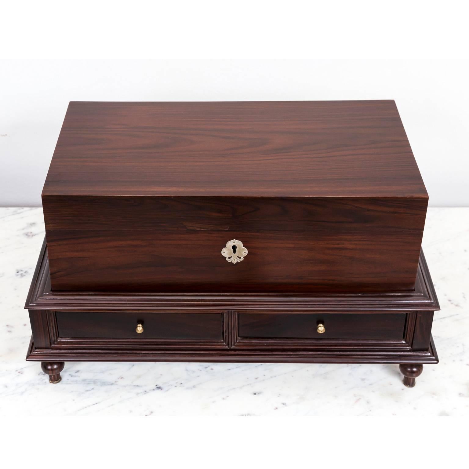 Indo-Dutch or Dutch Colonial Rosewood Box on Stand 3