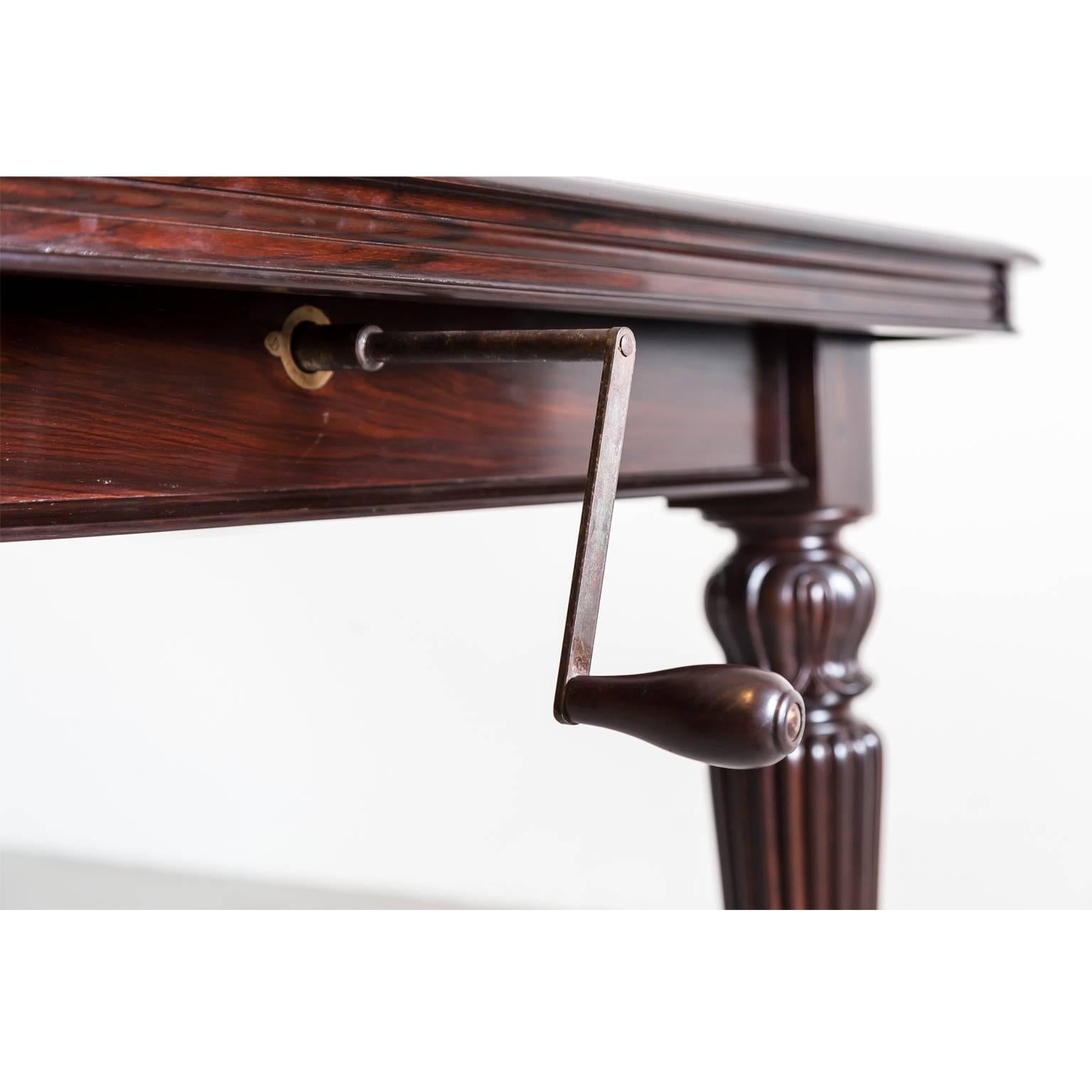 Antique Anglo-Indian Rosewood Extending Dining Table For Sale 2