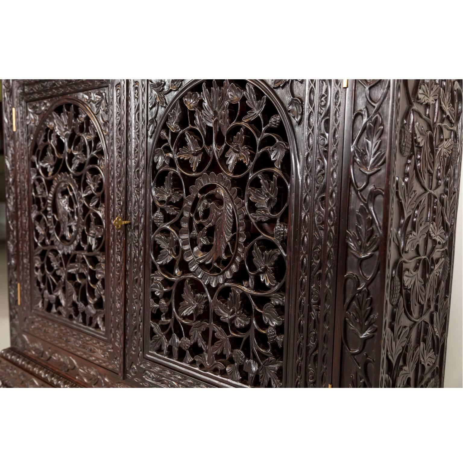 Antique Anglo-Indian or British Colonial Rosewood Cabinet For Sale 4