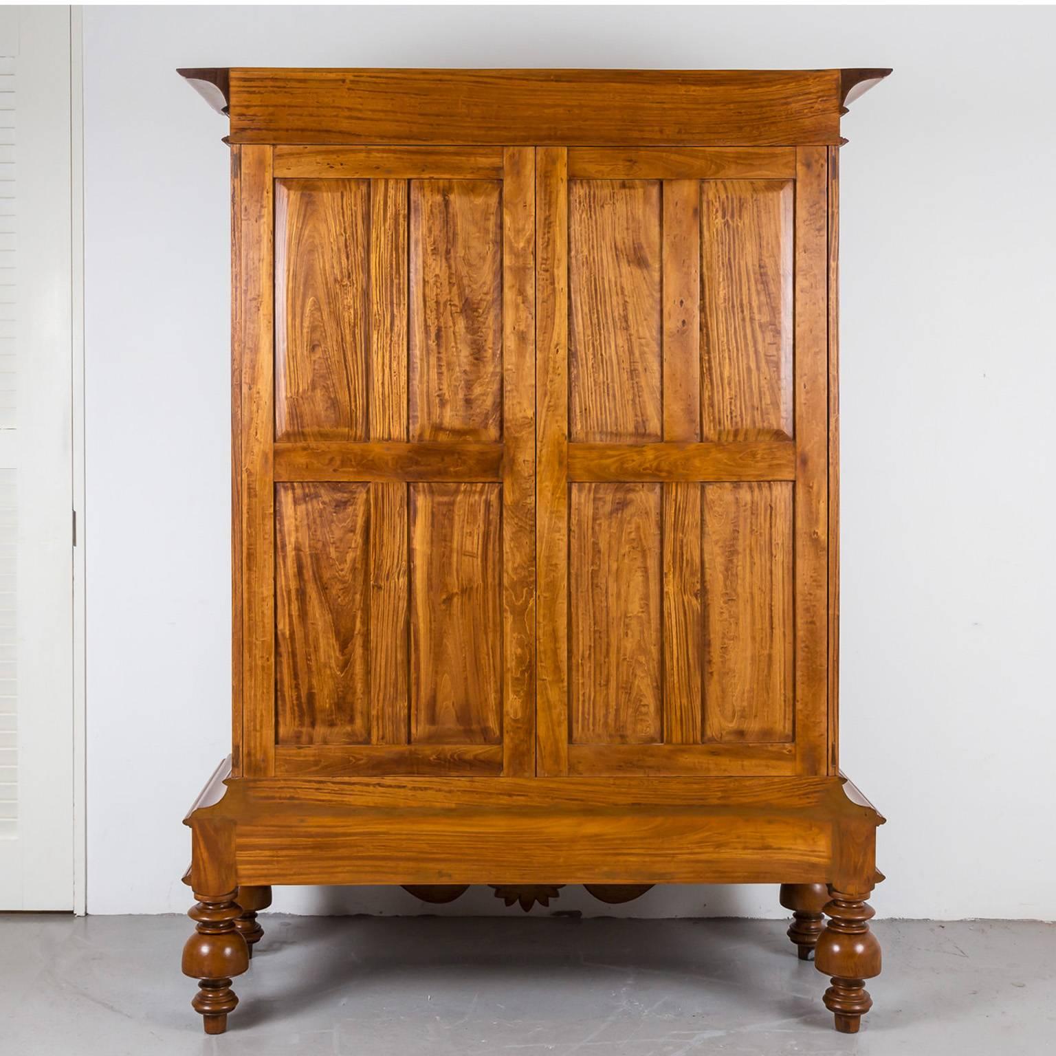 Antique Indo-Dutch or Dutch Colonial Satinwood Cupboard For Sale 5