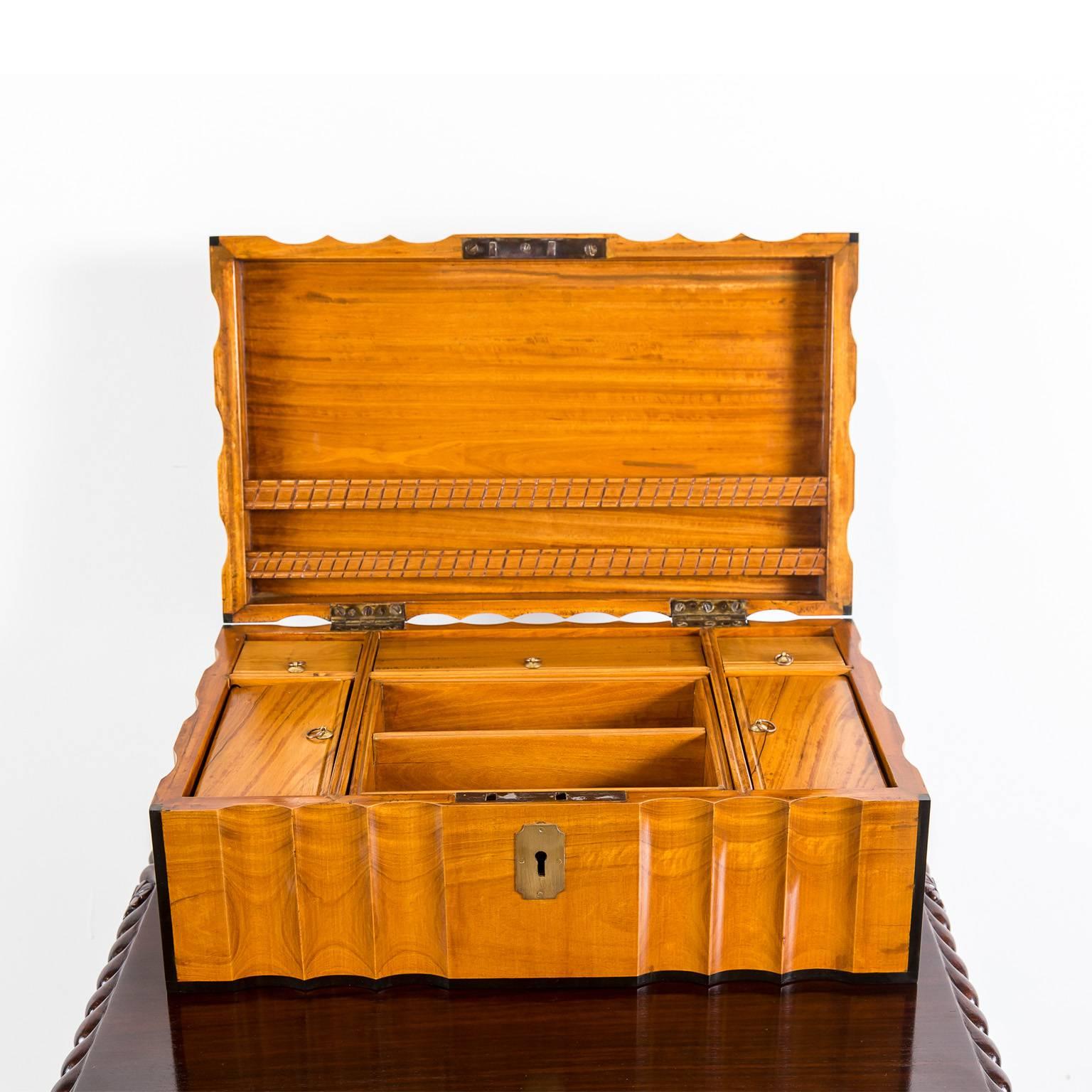 Antique Indo-Dutch or Dutch Colonial Satinwood and Ebony Writing Box 1