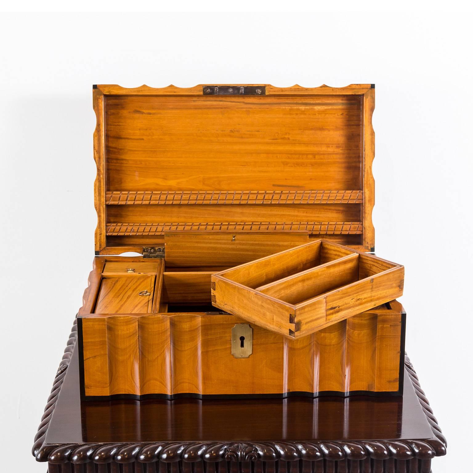 Antique Indo-Dutch or Dutch Colonial Satinwood and Ebony Writing Box 2