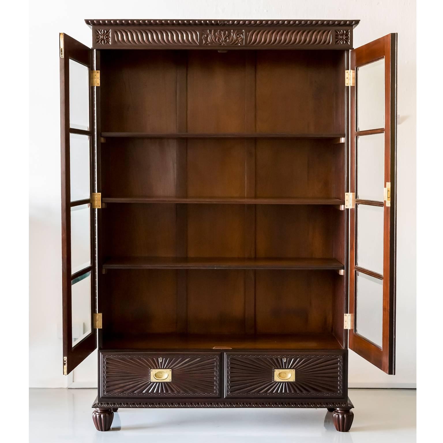 19th Century Antique Anglo-Indian or British Colonial Rosewood Bookcase