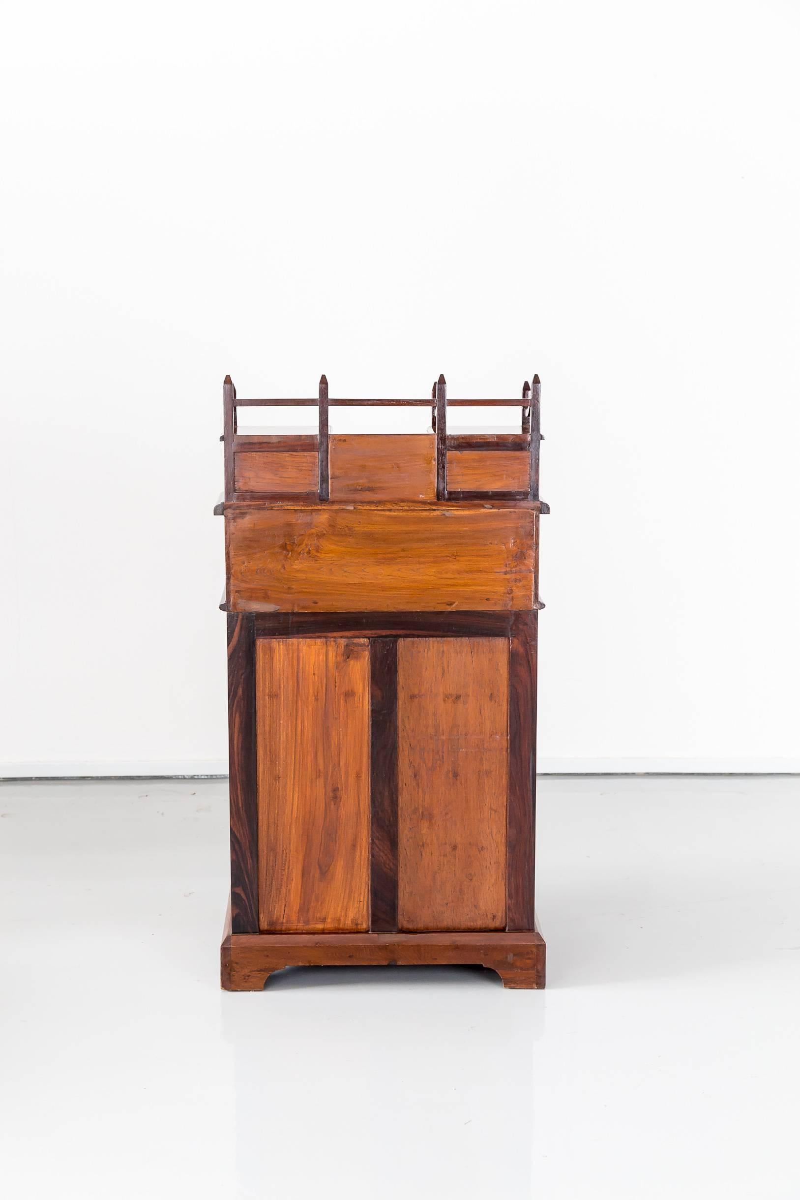 Antique Anglo-Indian or British Colonial Teakwood Davenport Desk For Sale 6