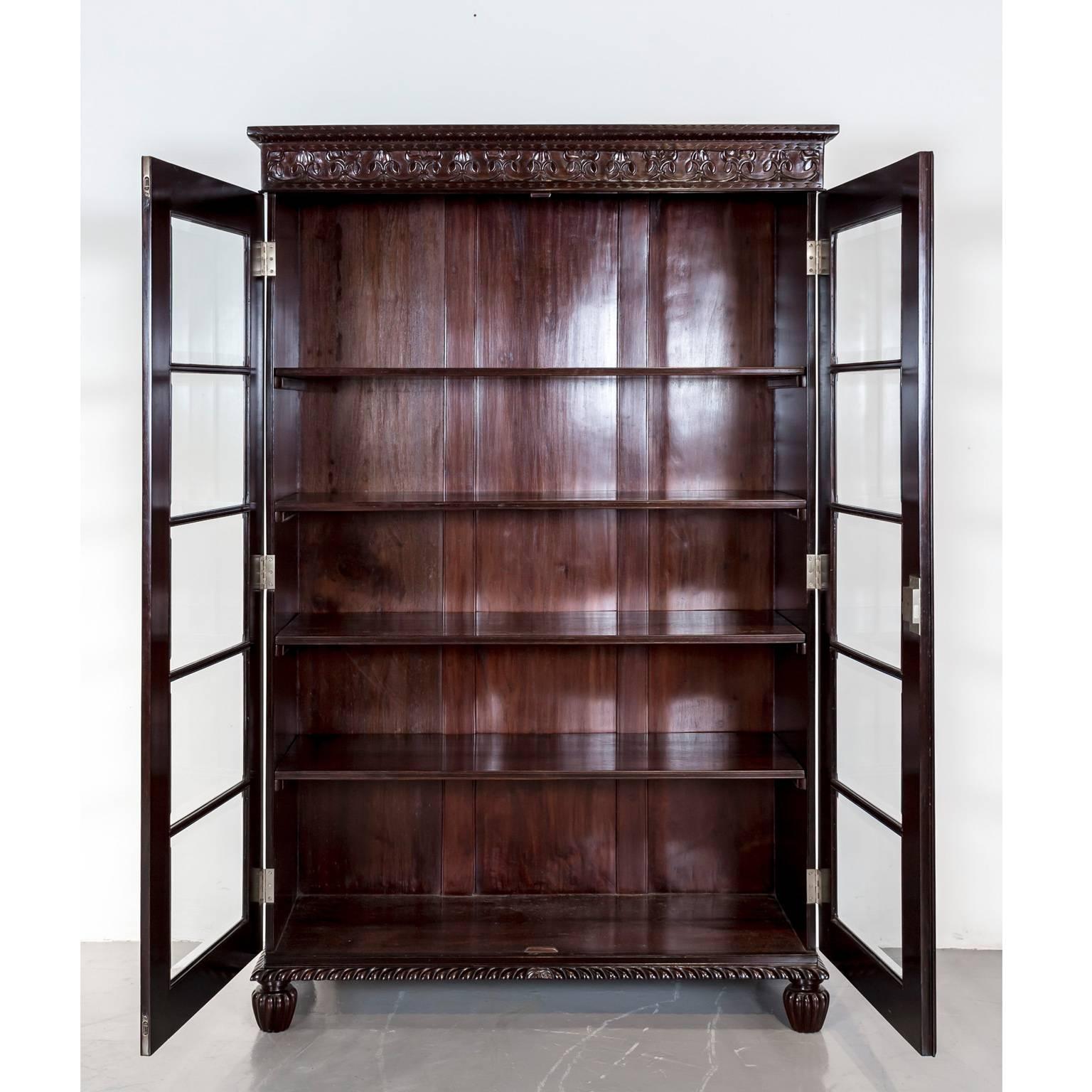 Antique Anglo-Indian or British Colonial Rosewood Library Bookcase For Sale 4