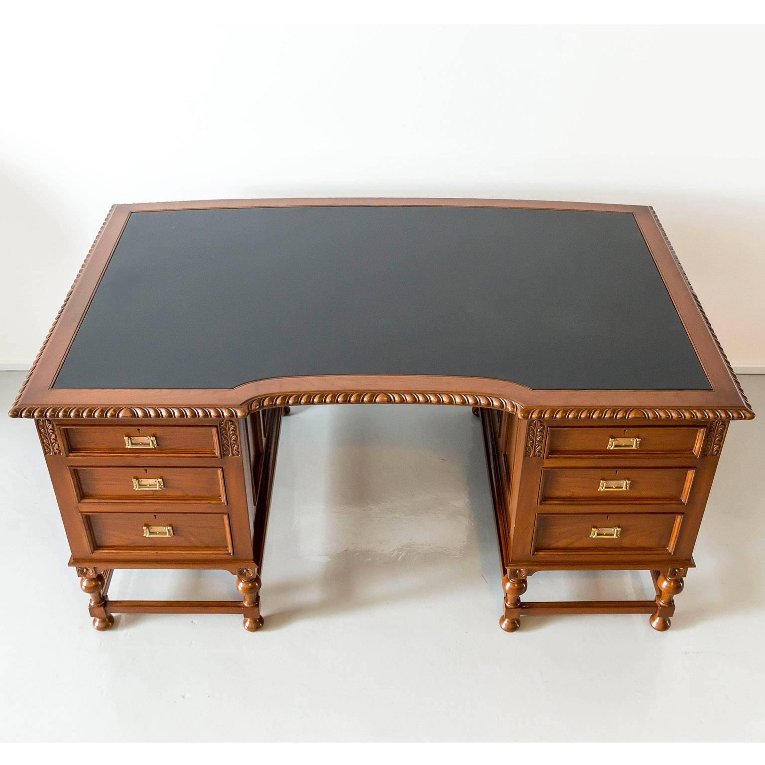 19th Century Antique Anglo-Indian or British Colonial Teak Wood Desk For Sale
