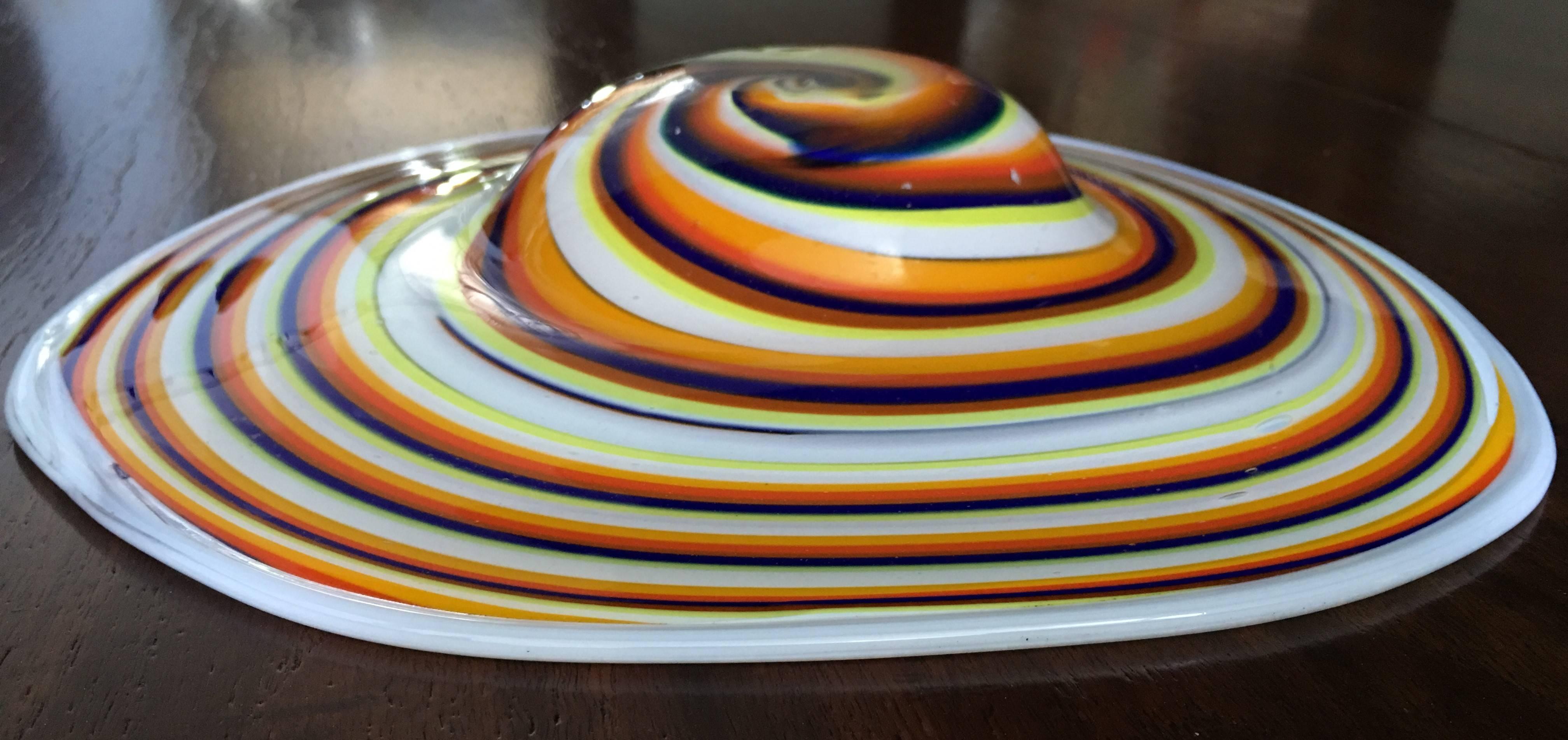 Italian Mid-Century Modern Murano Art Glass Plate