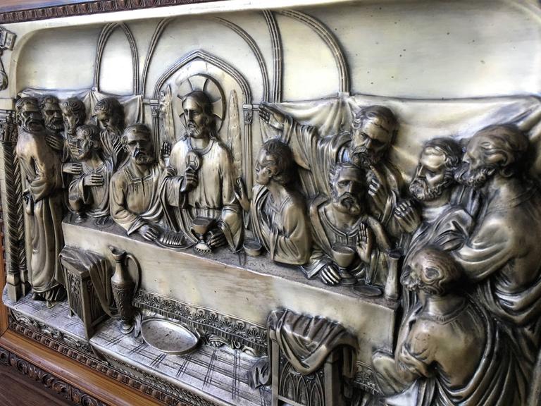 "The Last Supper" Metal Relief at 1stdibs