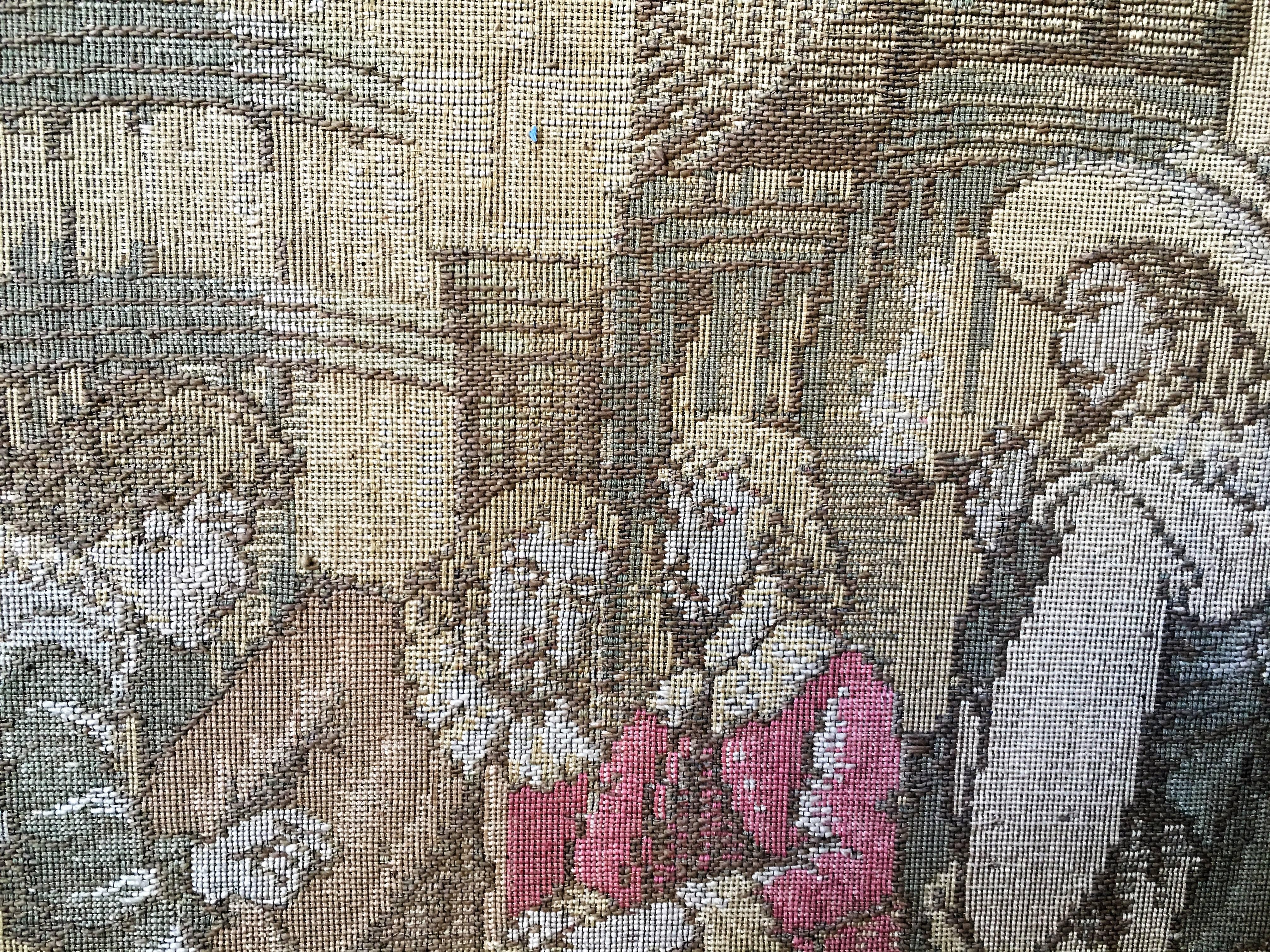 19th century tapestry. Frame measurements: 1.5in.