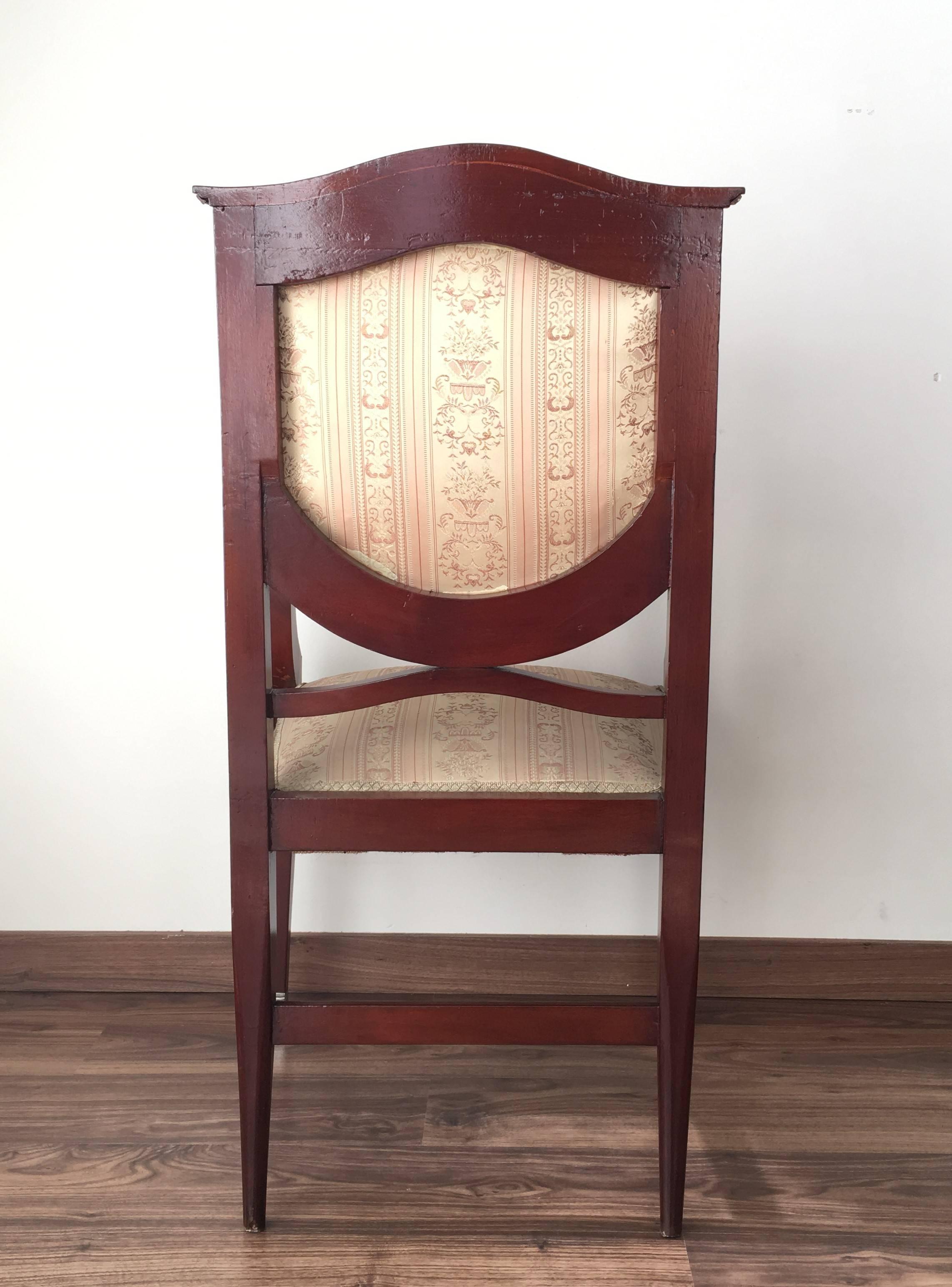 20th Century 19th Century Regency Pair of Armchairs in Mahogany Influenced Art Deco Style For Sale