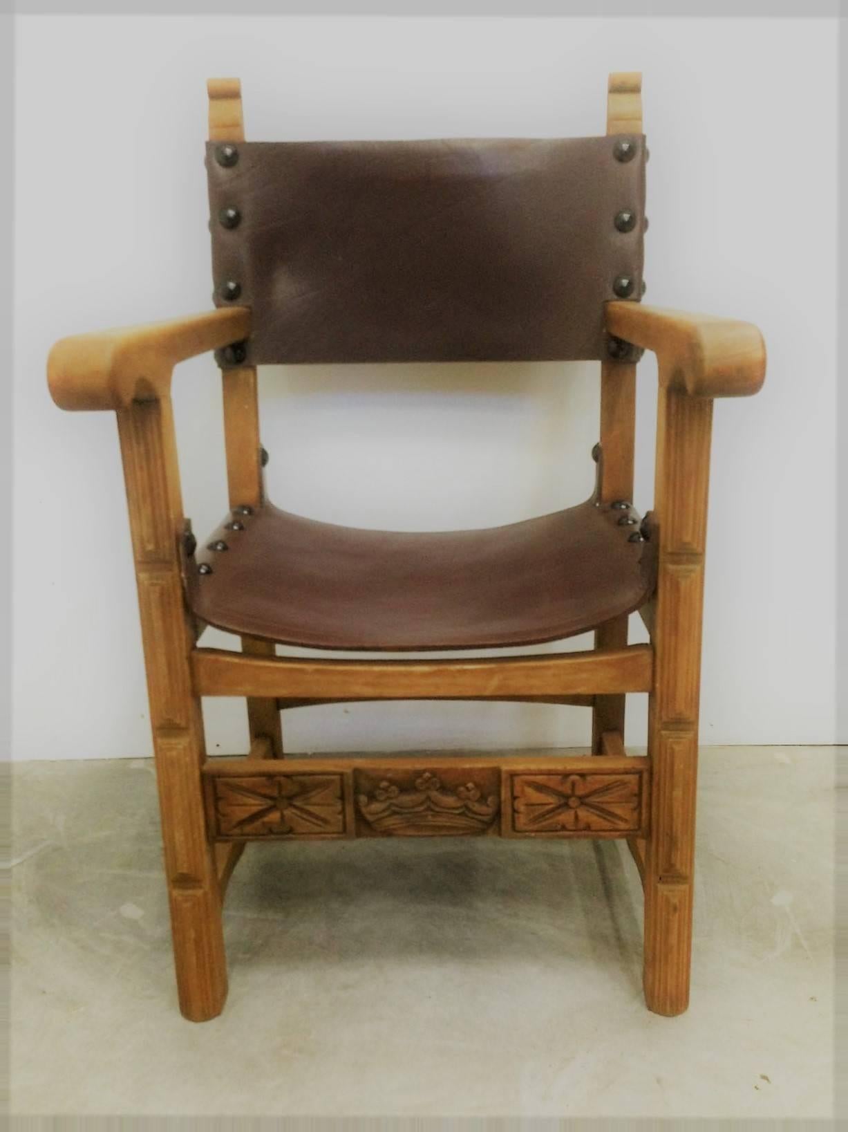 20th Century 19th Century Spanish Armchair For Sale