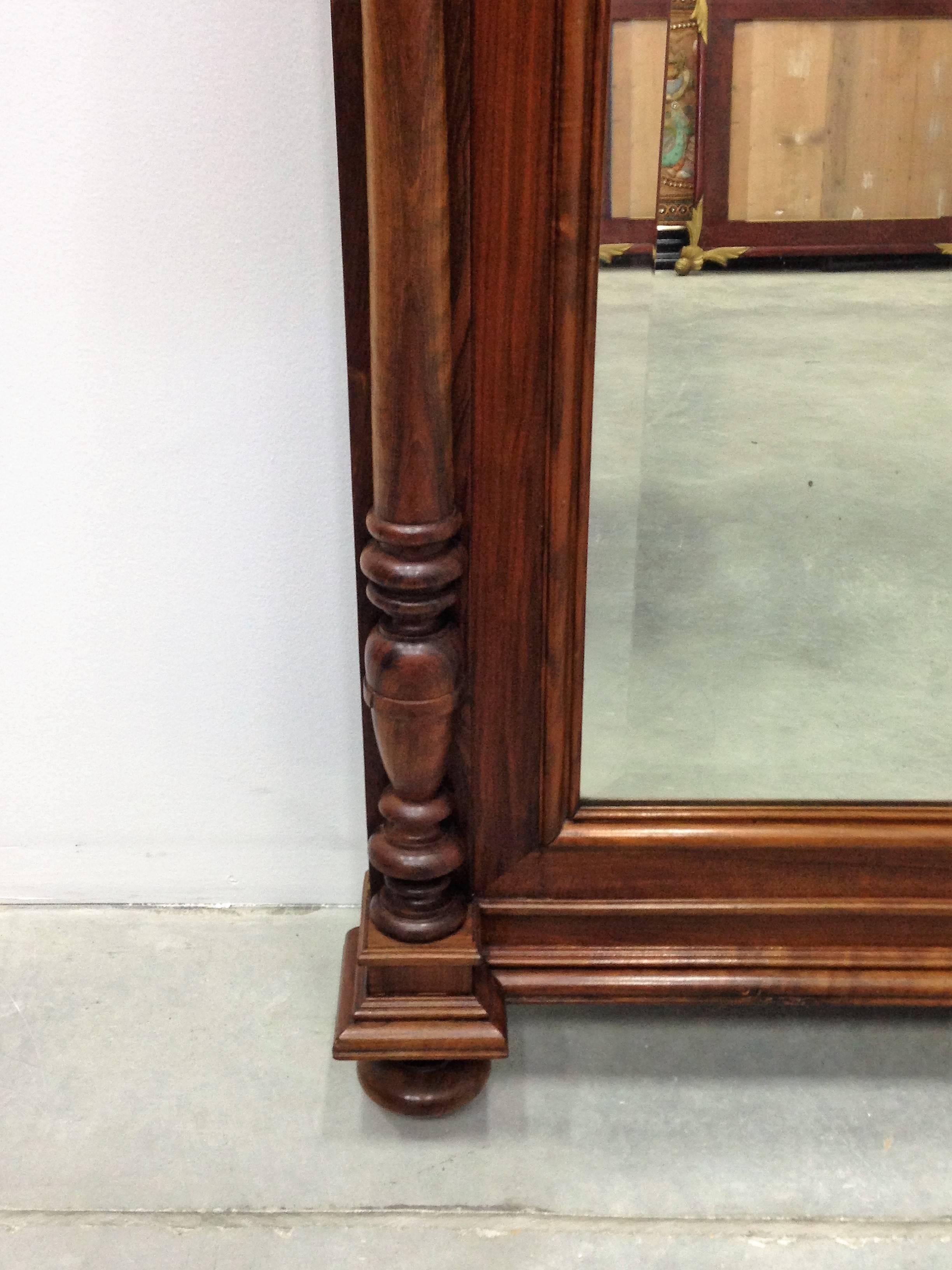 George IV Period Walnut Carved Horizontal Mirror 1