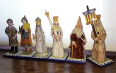 Set of Six Polychromed Figures Depicting the Processions of Holy Week