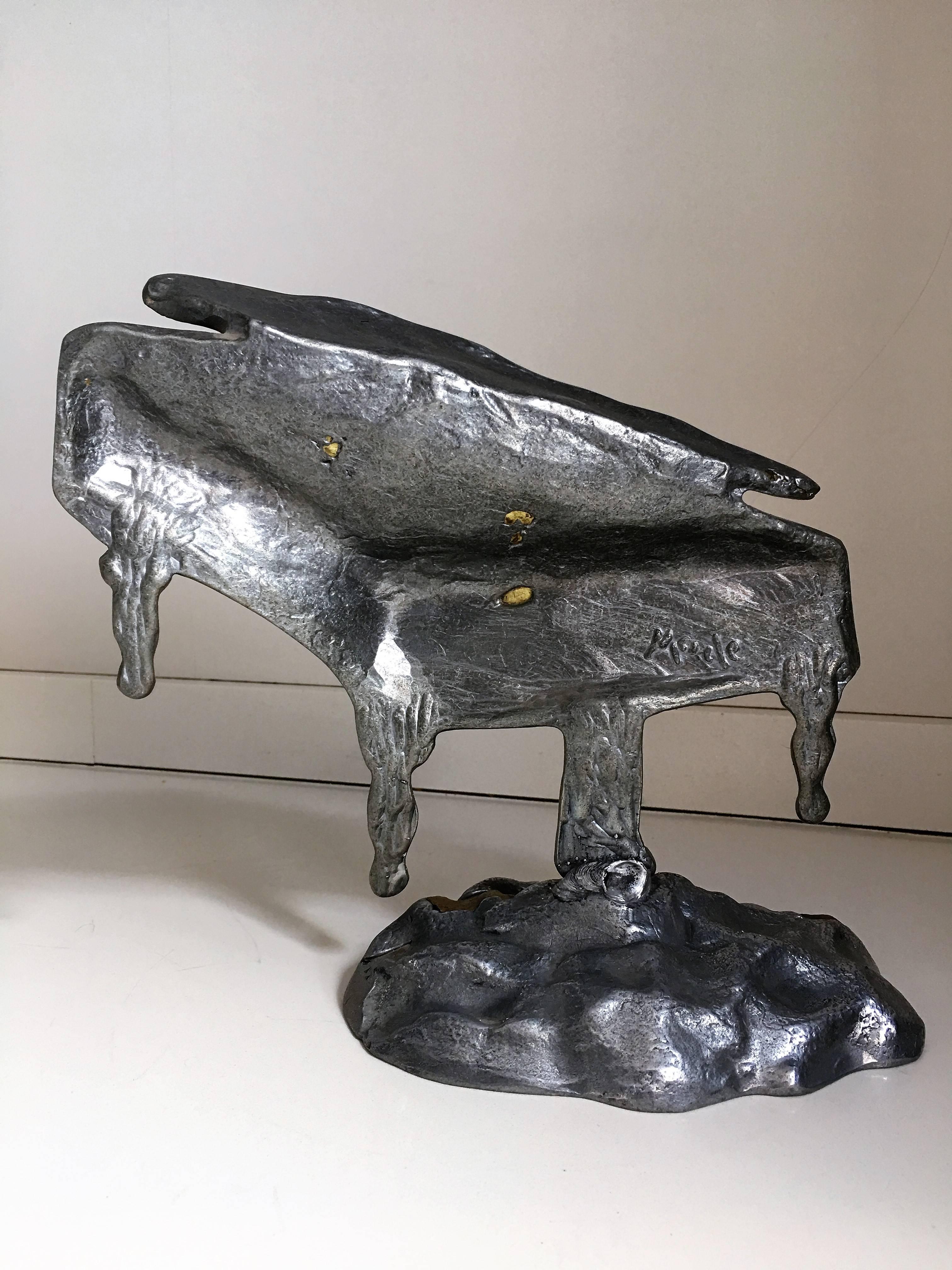 Mid-Century Modern 1960s Piano Sculpture Signed