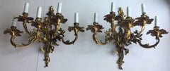French 19th Century Gilded Bronze Wall Sconces