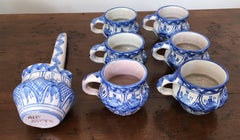 19th Century Moser Punch Bowl Set or Chocolate Set