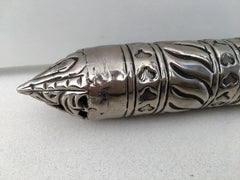 Antique Metal Scroll Document Holder, circa 1900