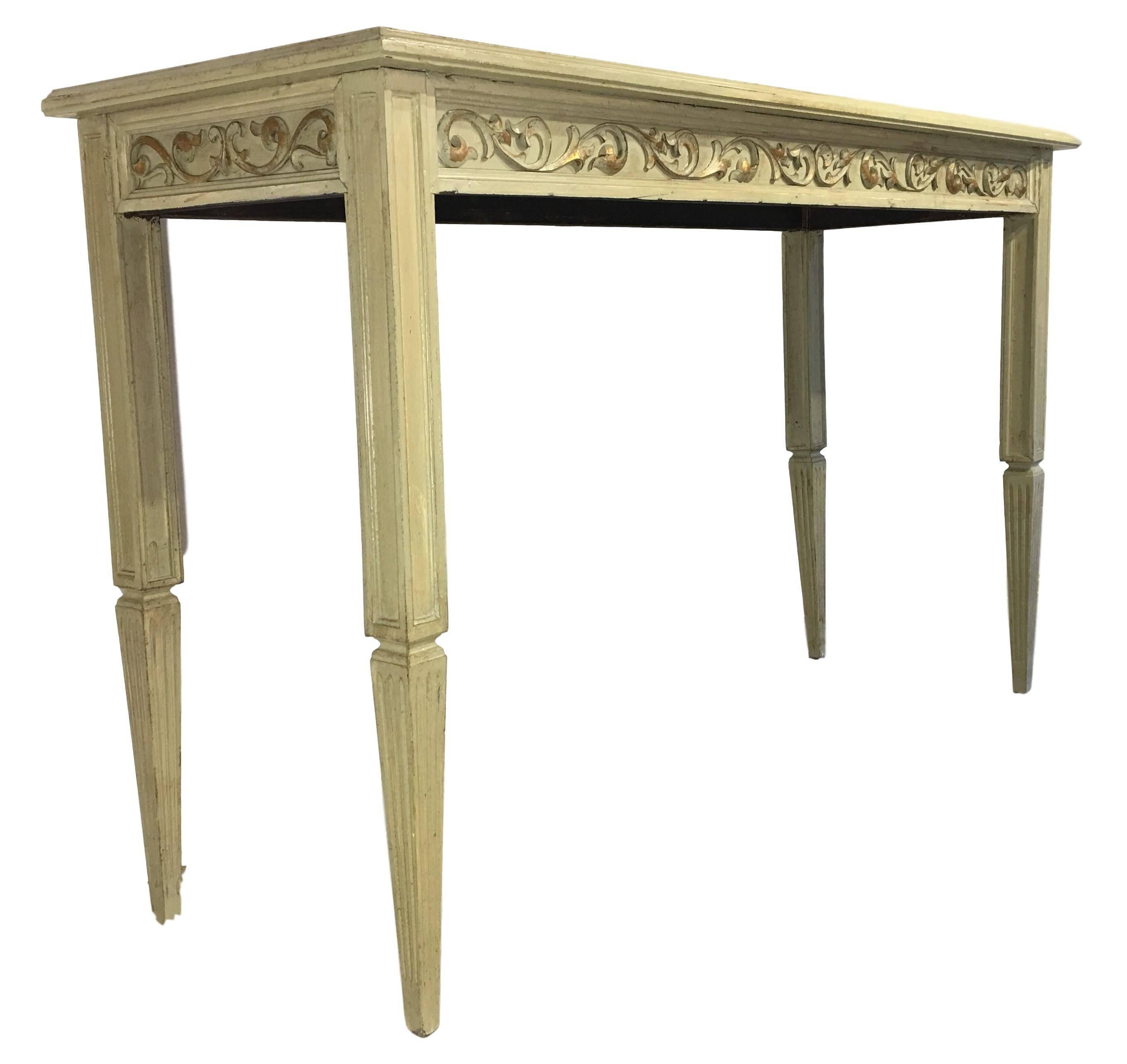 cream console table