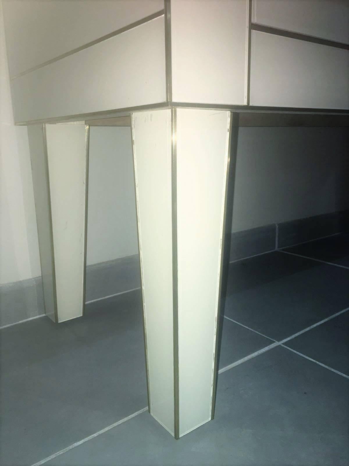 white mirrored chest of drawers