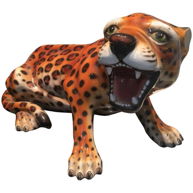 Large Scale Leopard Figure For Sale at 1stDibs | large leopard statue ...