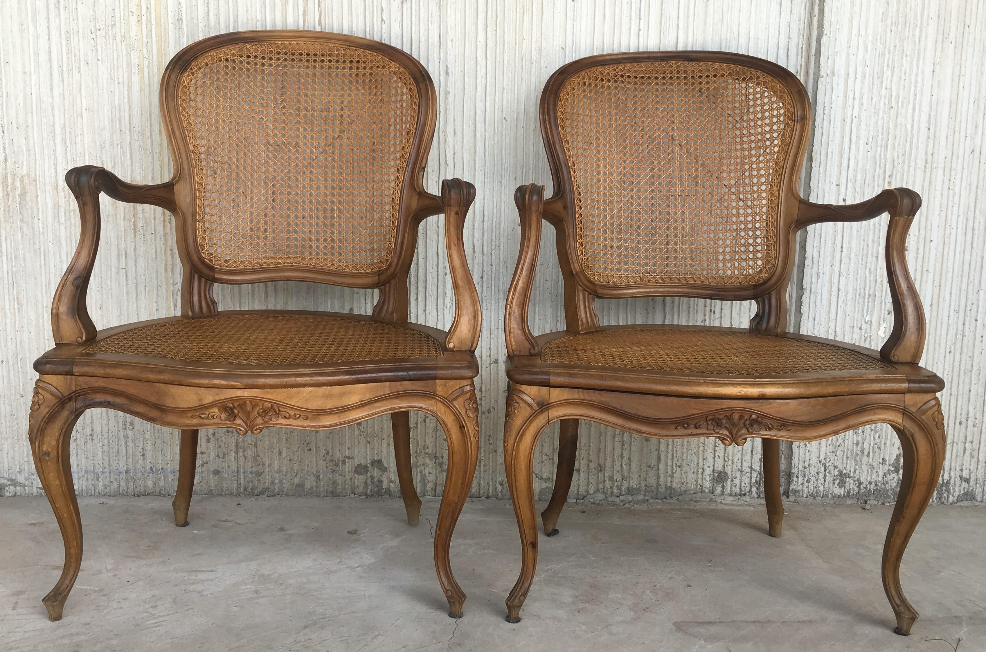 18th Louis XV Cane Back and Seat Fauteuil Armchair 2