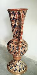 18th Spanish Century Glazed Alhambra Majolica Amphora Vase