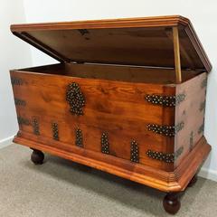 Rare 17th Century Oak Coffer / Trunk / Bench