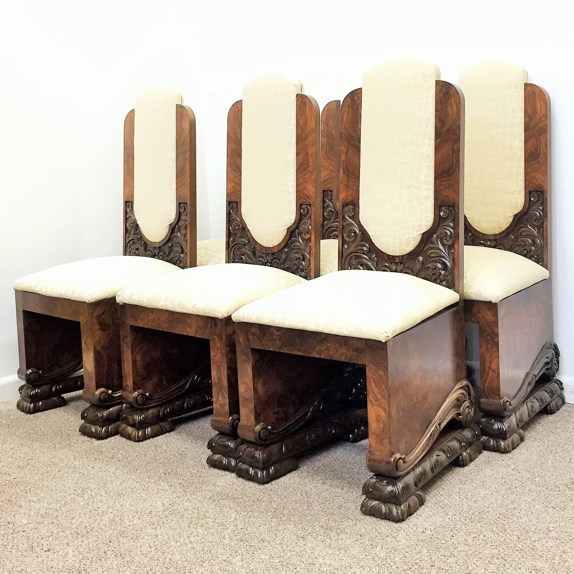 Early 20th Century Pair of Art Deco Chairs 