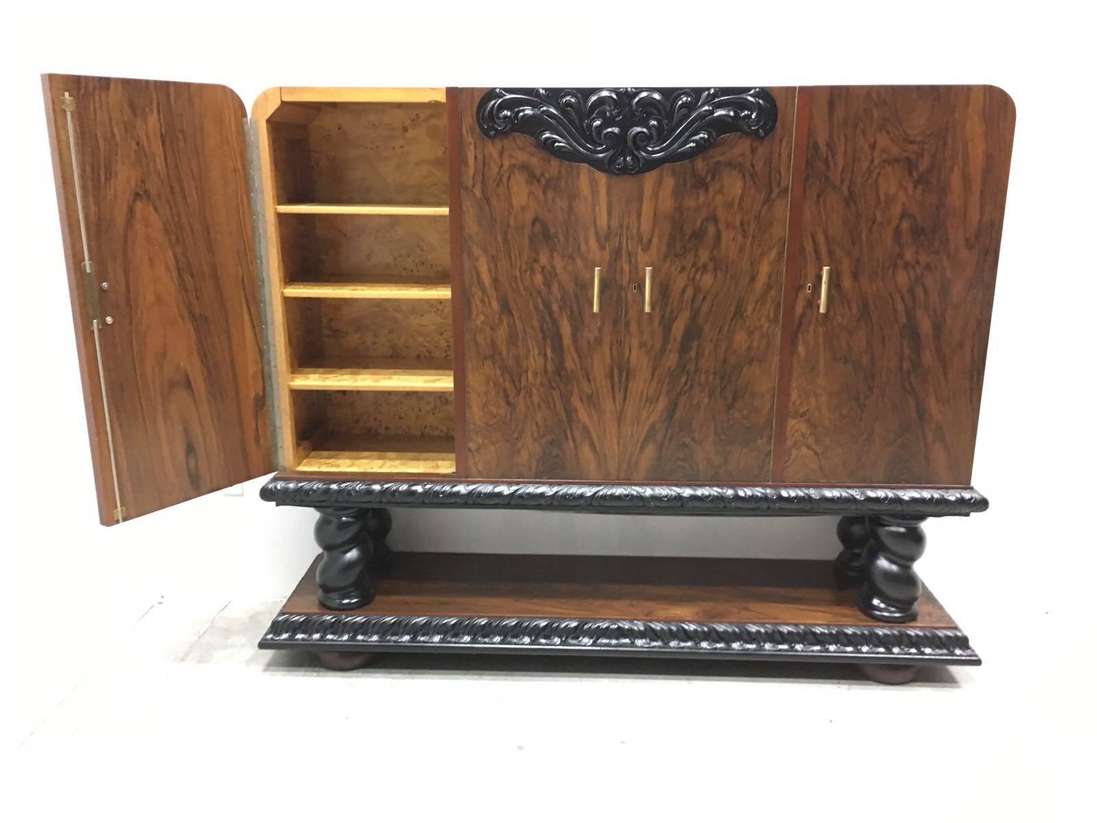 Incredible and Rare Art Deco Collector Cabinet, Bookcase and Storage Cabinet In Good Condition In Miami, FL