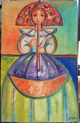 Set di tre oli su tela di A. G. Marco, Spagna, 1940 ca.