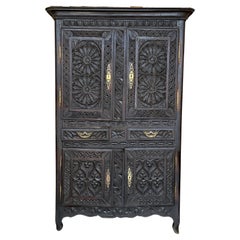 Antique 19th Century Cupboard or Cabinet, Walnut, Castillian Influence, Spain, Restored