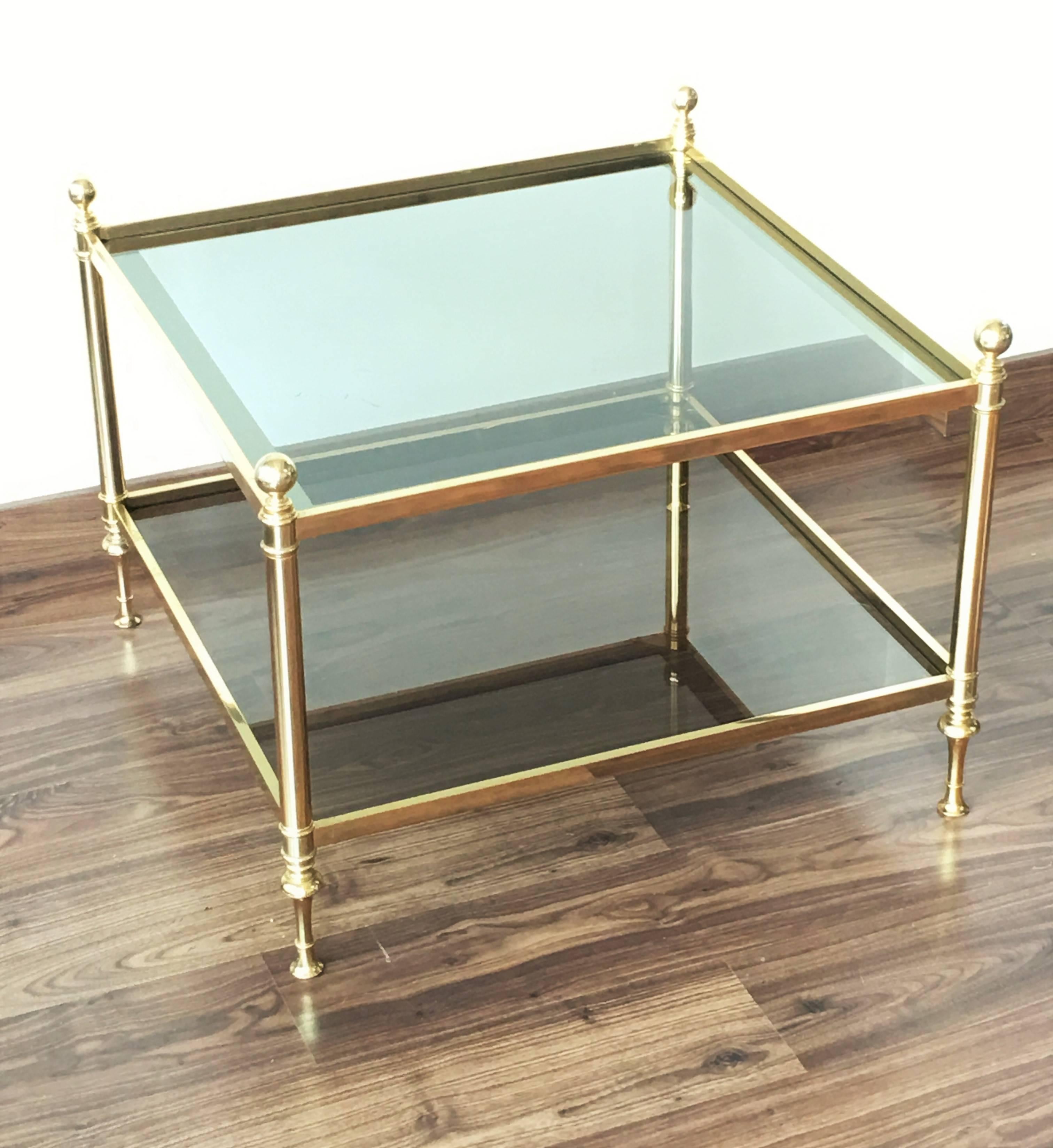 20th Century Vintage Maison Bagues Brass Coffee Table For Sale