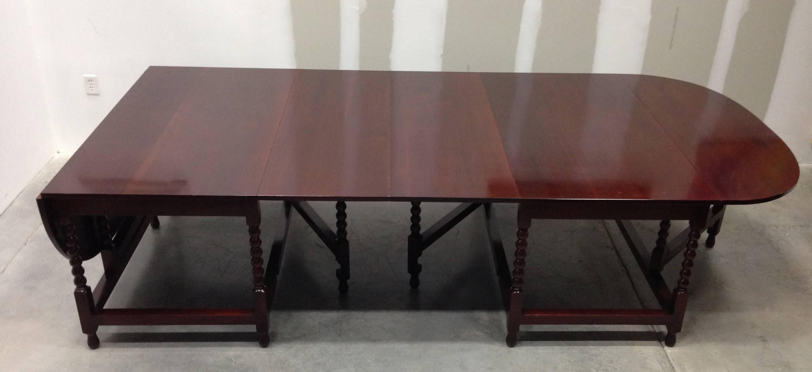 19th Century Late Regency Period Two-Part Dining Table or Conference Table in Mahogany For Sale