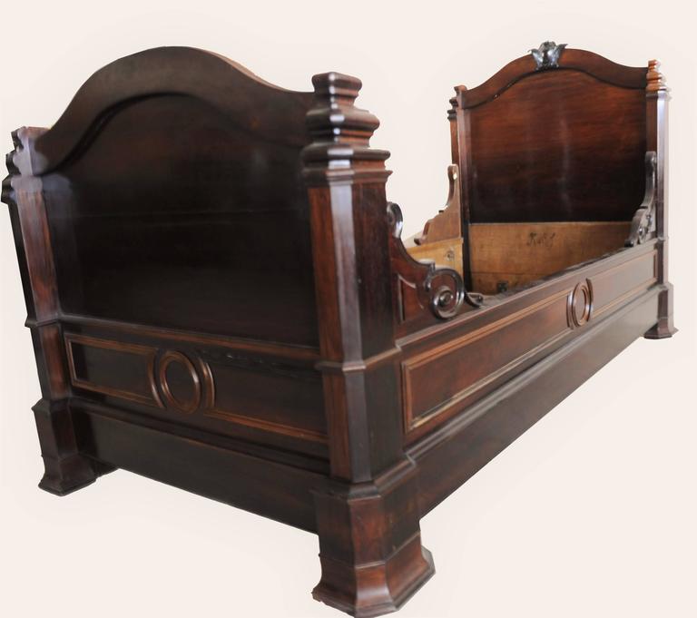 Pair of Victorian Twin Beds in "PALO SANTO" Wood For Sale at 1stdibs