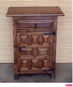 20th Spanish Narrow Console Table with Drawer & Door, 1920