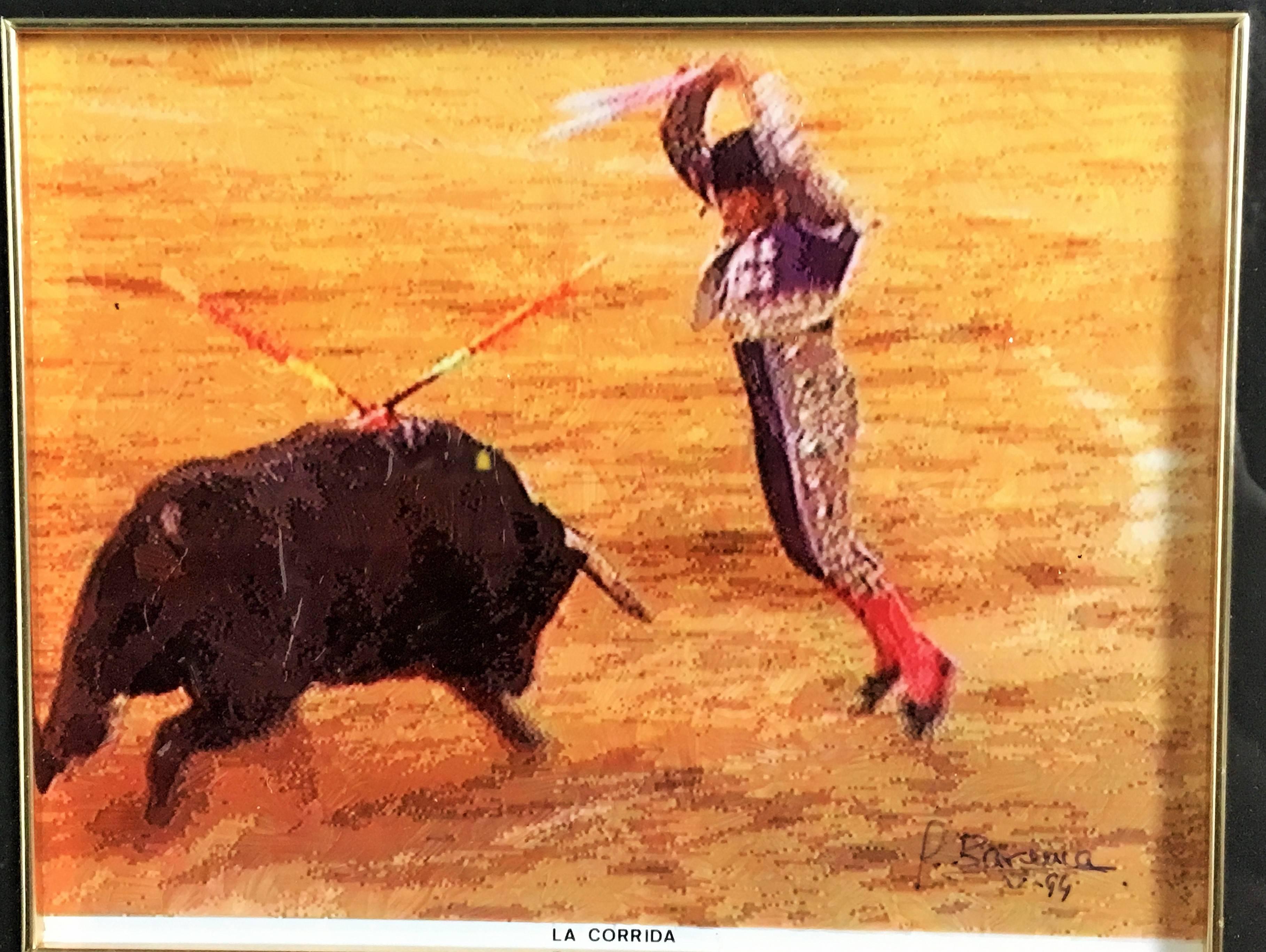 Barenca, 1994, Spain., Set of Four Lithography about Bull Fight For Sale 1