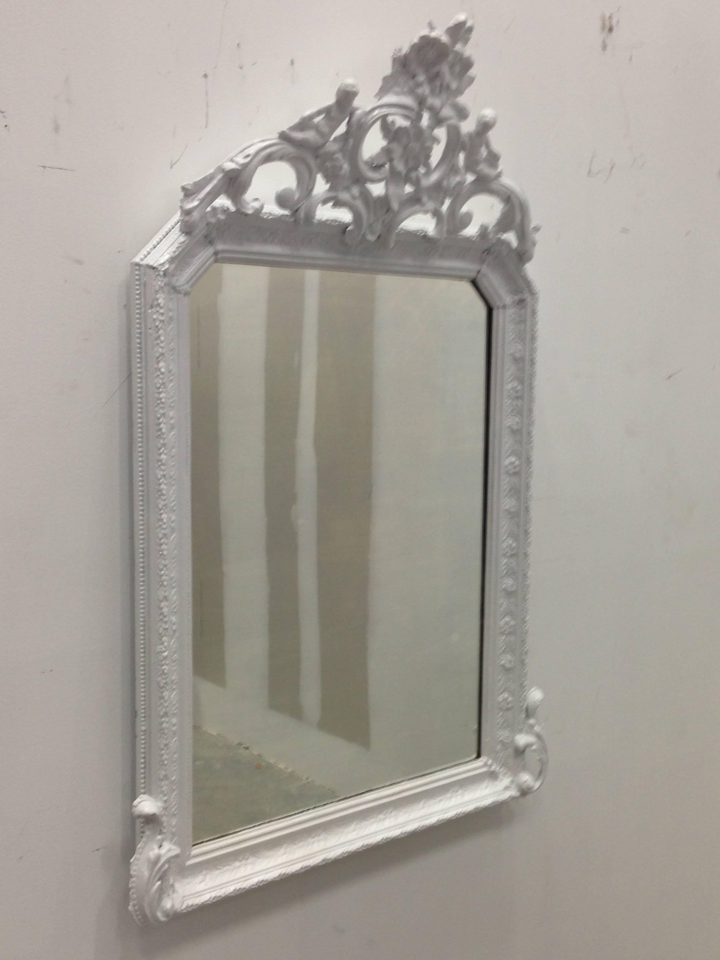 Antique French Painted, Provencal Louis XVI Period Mirror, circa 1780 In Excellent Condition In Miami, FL
