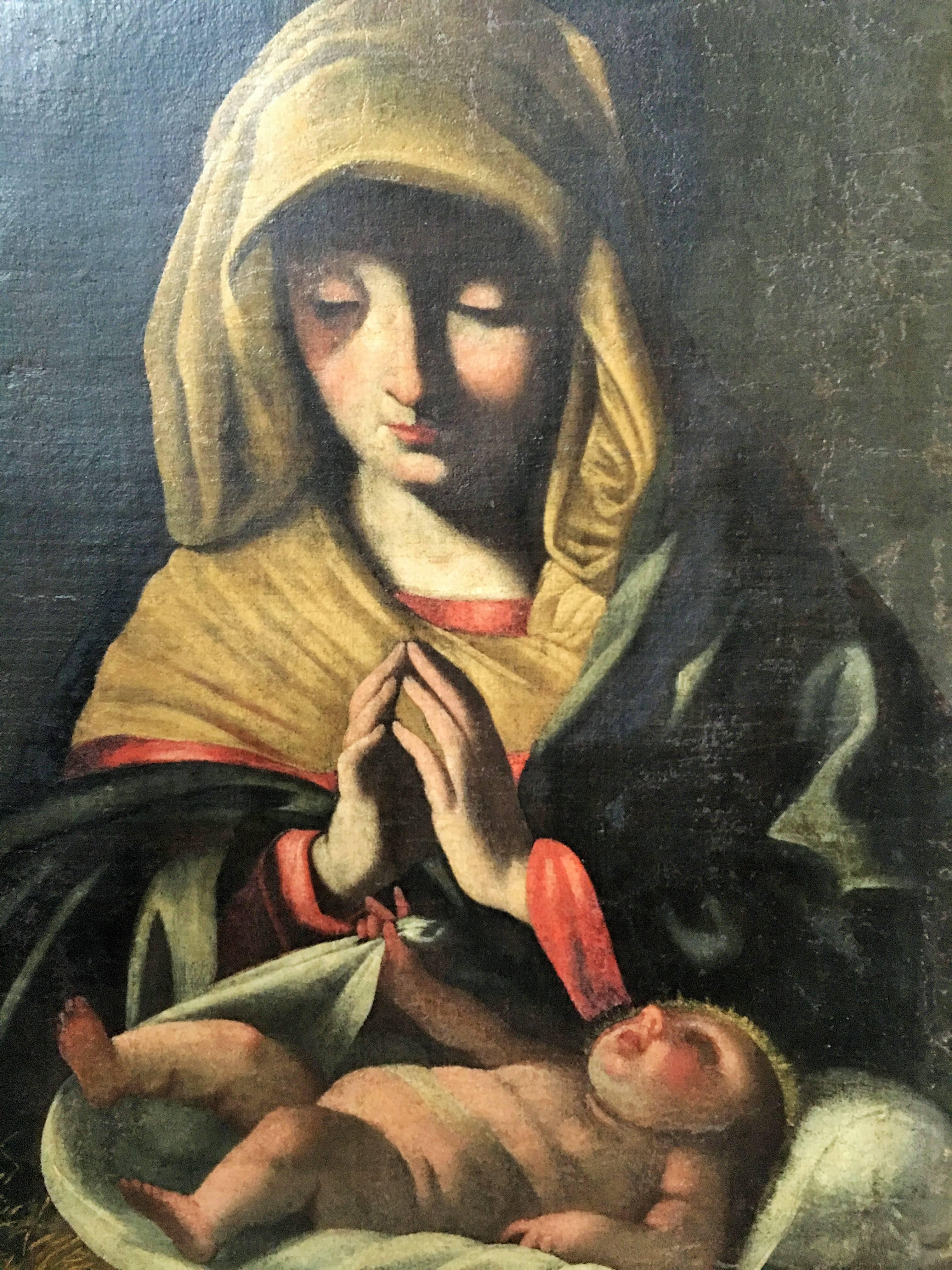 Madonna und Kind, klassisches Gemälde des 19. Jahrhunderts im Zustand „Hervorragend“ im Angebot in Miami, FL