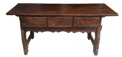 18th Spanish Refectory Table with Three Drawers