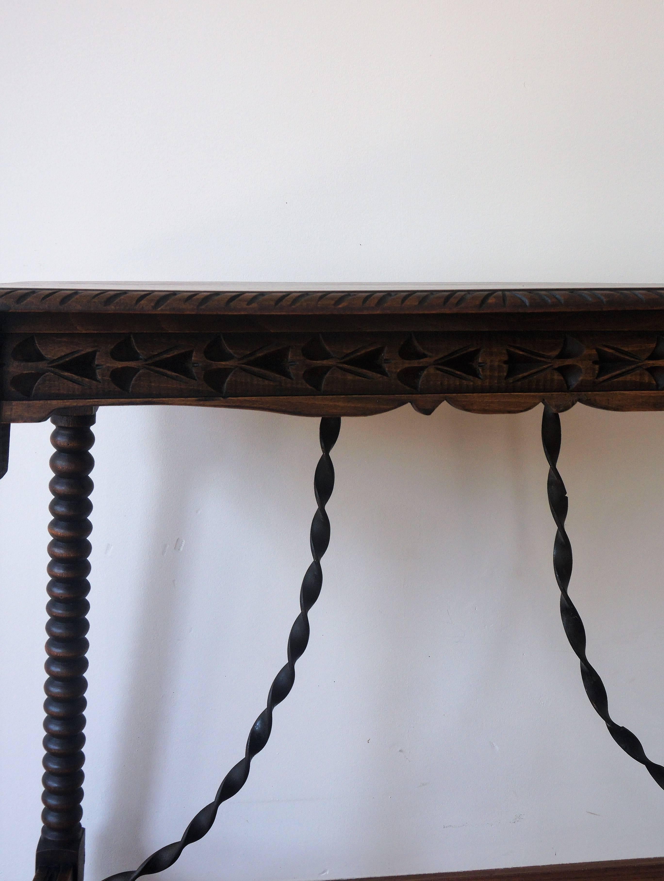 19th Century Spanish Side Table, End Table 4