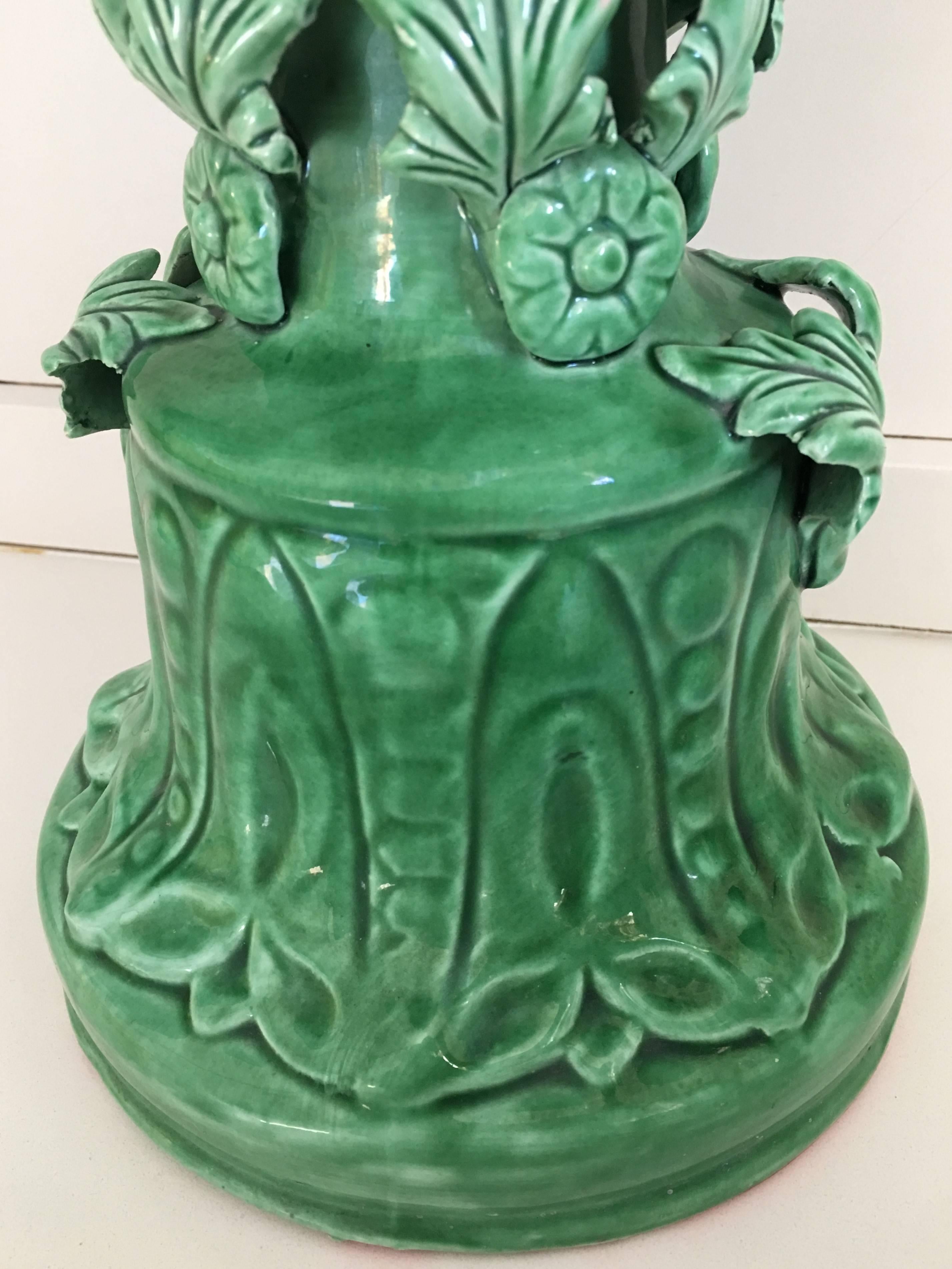 Jardinière ou vase en céramique Art nouveau français vers 1910 en vente 2