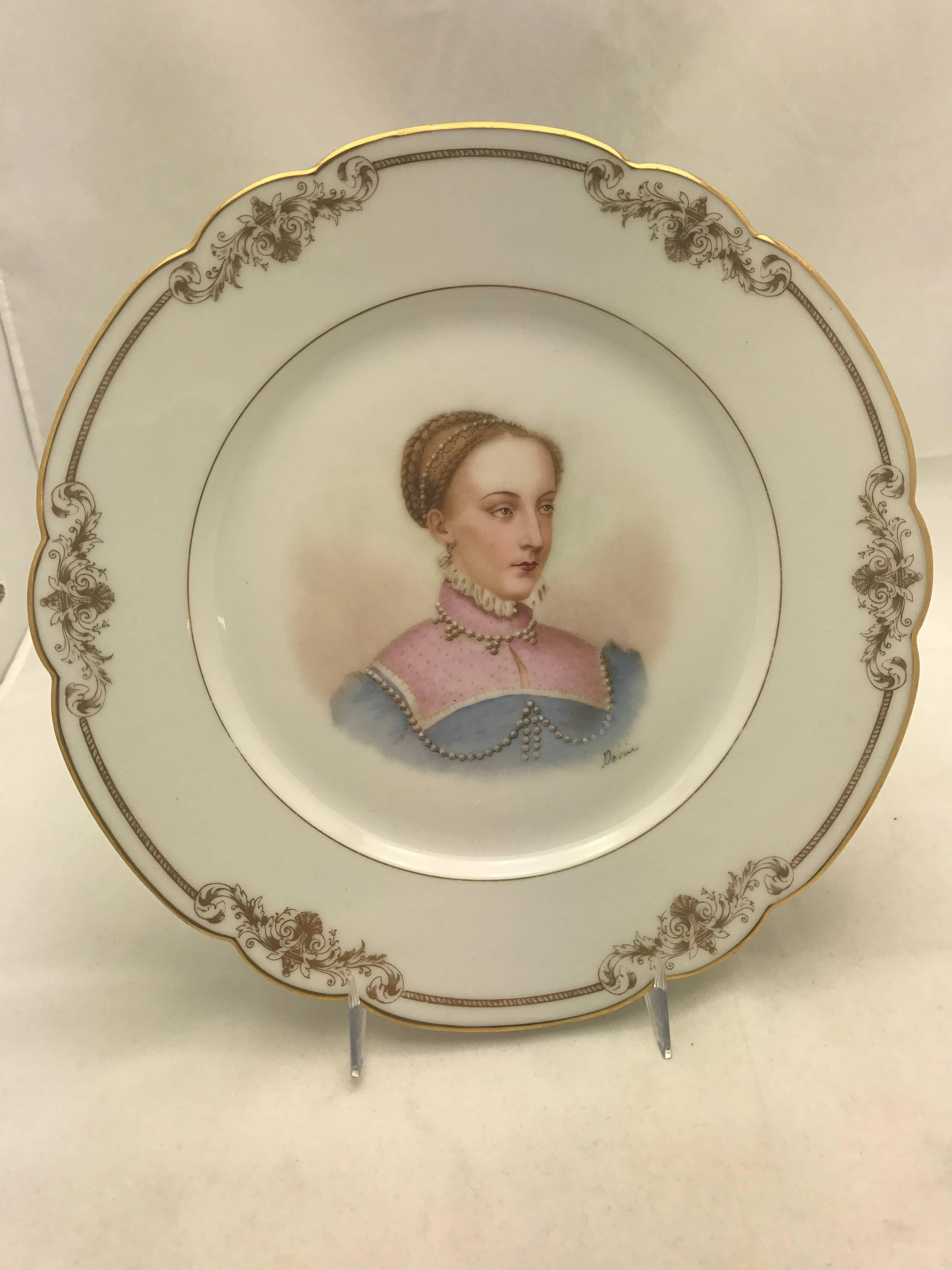 antique portrait plates