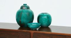 Set of Three Ceramic Vases, Primavera, 1930