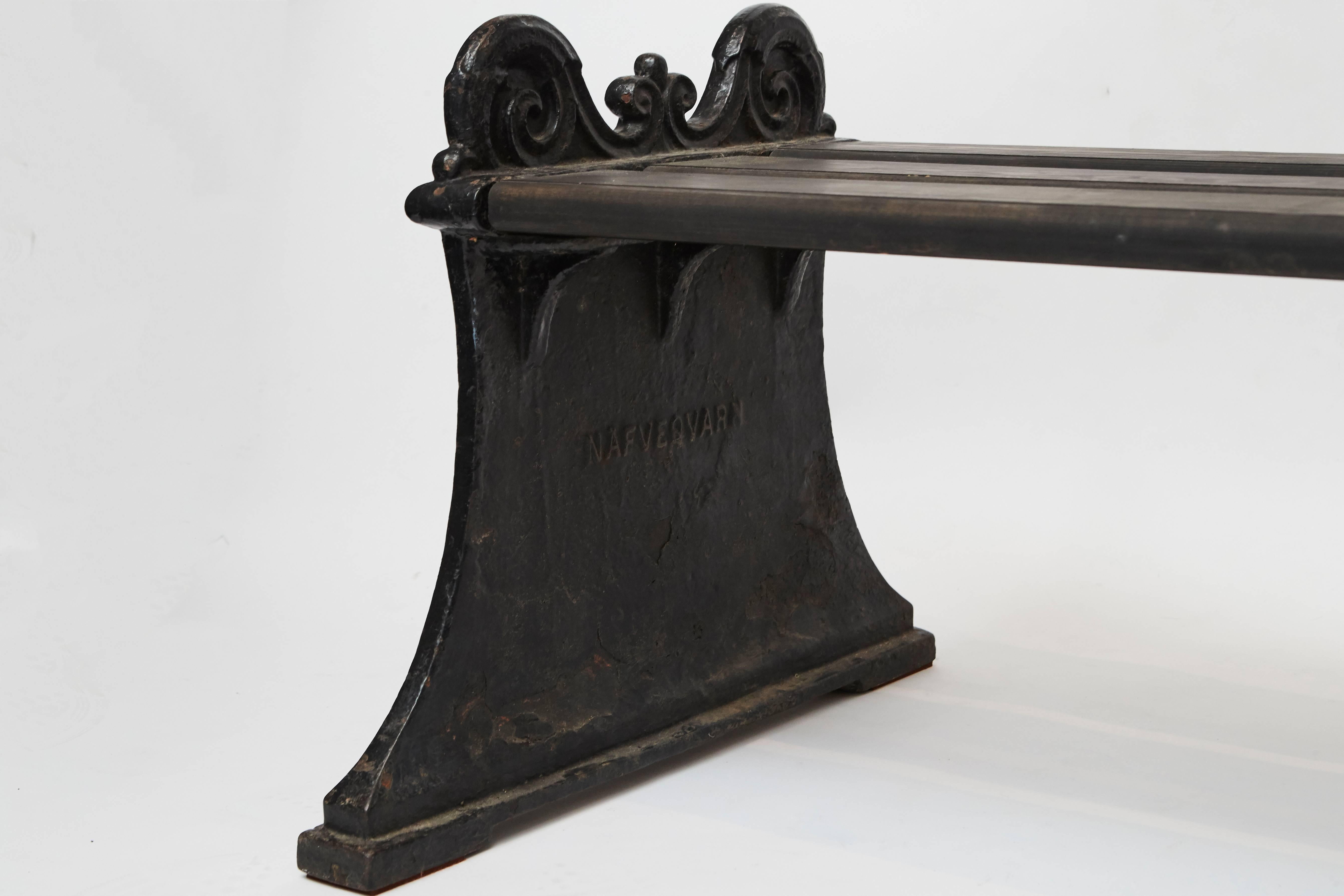 Cast Park Bench by Folke Bensow, 1920s For Sale