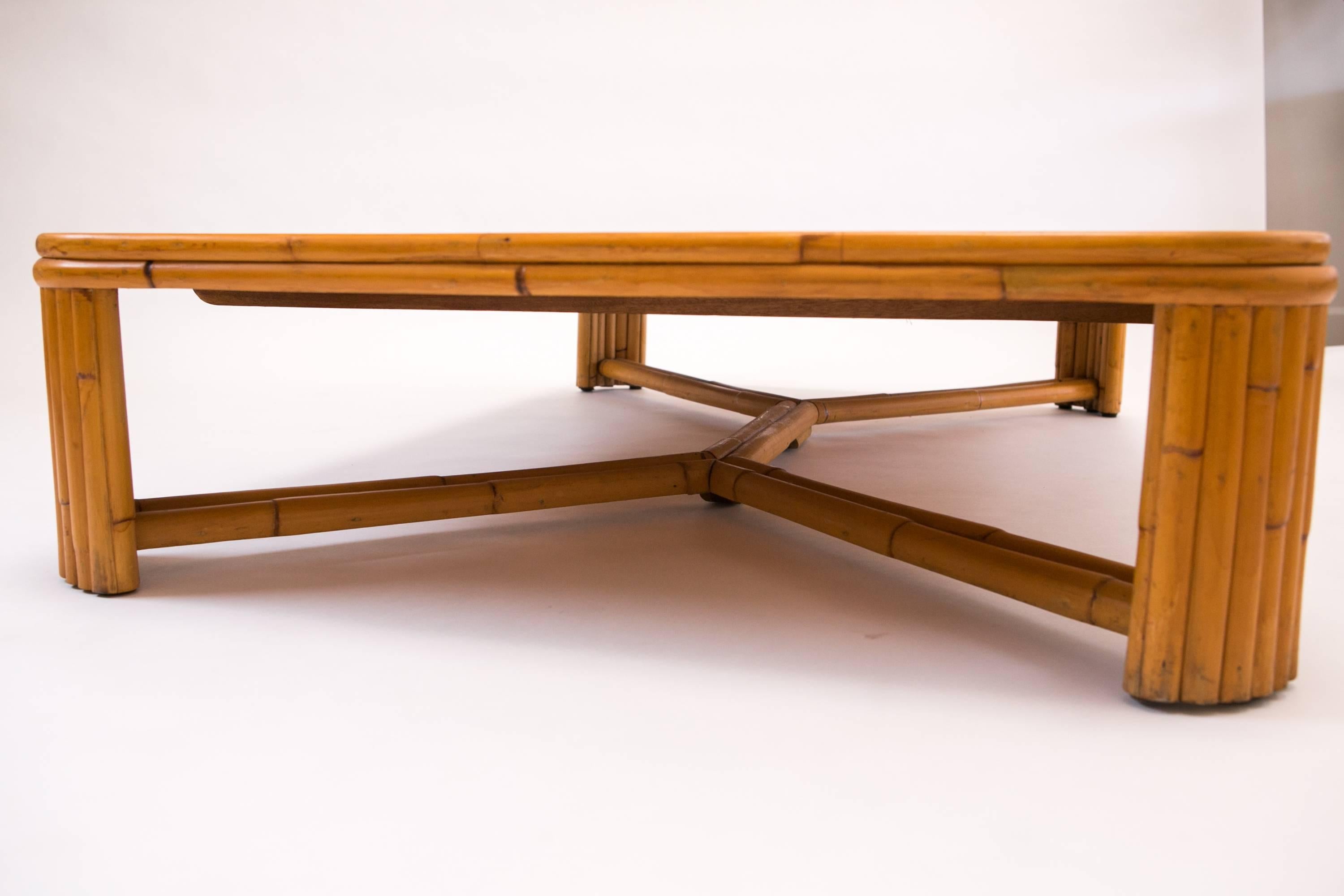 Bamboo Coffee Table, Svenskt Tenn, 1960s In Excellent Condition For Sale In Paris, FR