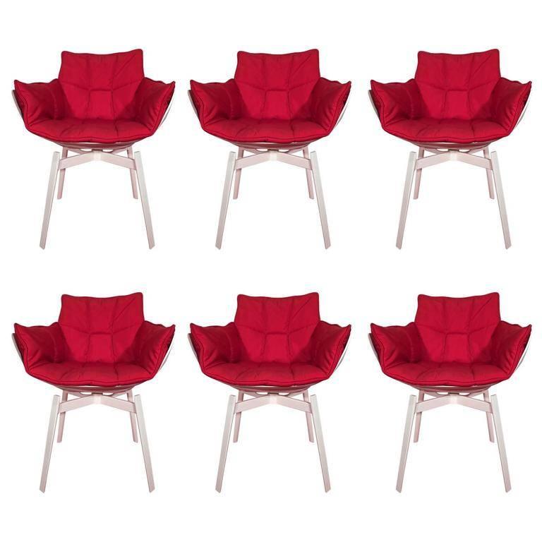 21st Century Patricia Urquiola Design Set of Six Husk Swivel Chairs, 2011 For Sale