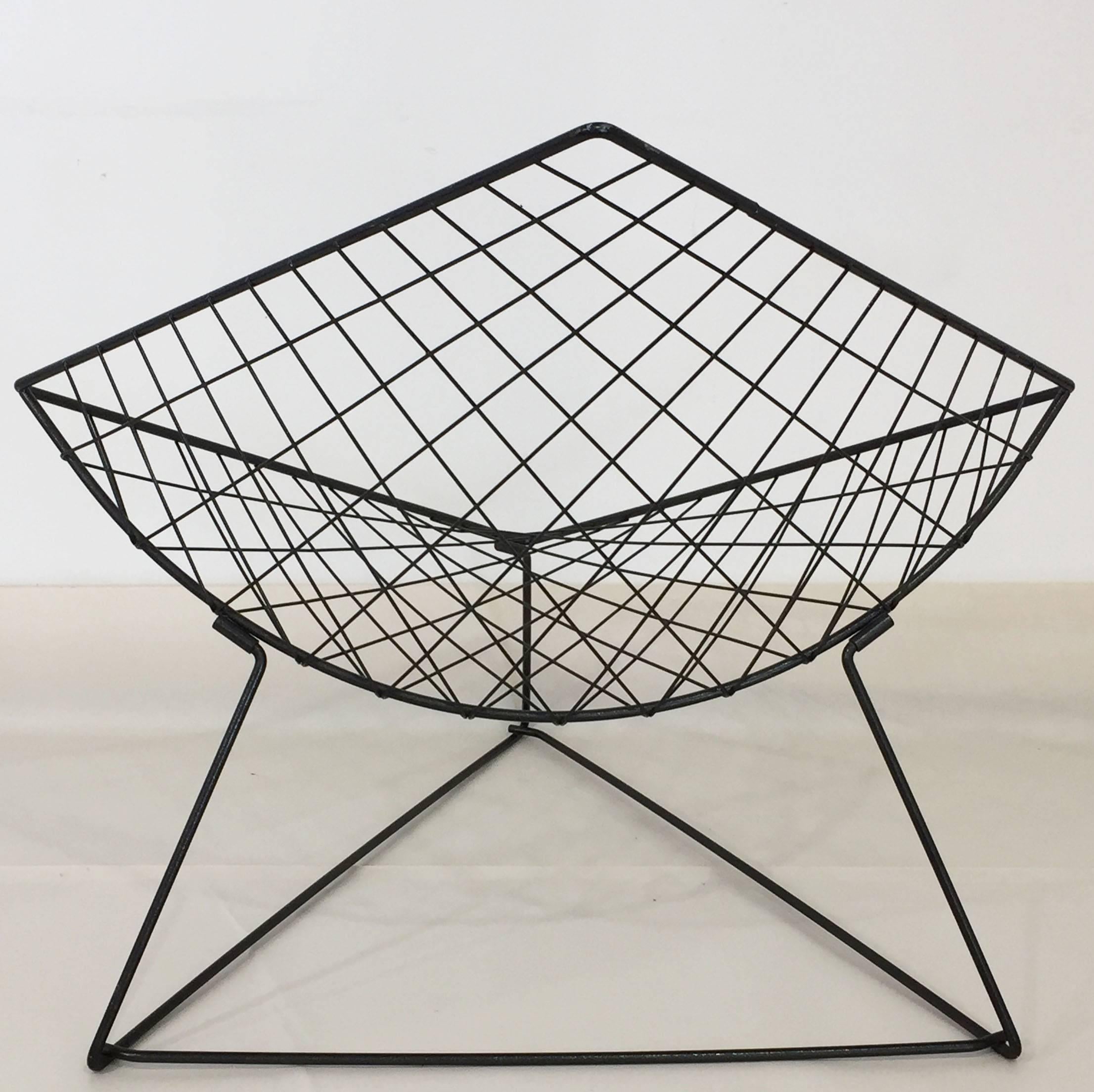 Danish Oti Wire Mesh Lounge Chair, Design Jørgen Gammelgaard, 1986 For Sale