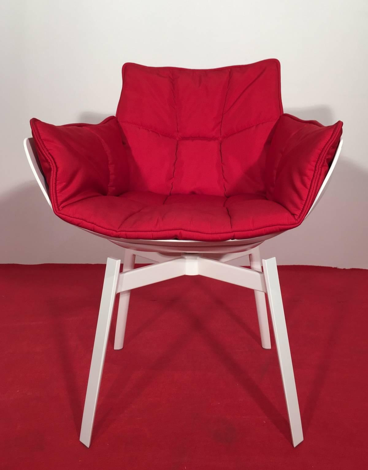 Aluminum 21st Century Patricia Urquiola Design Set of Six Husk Swivel Chairs, 2011 For Sale