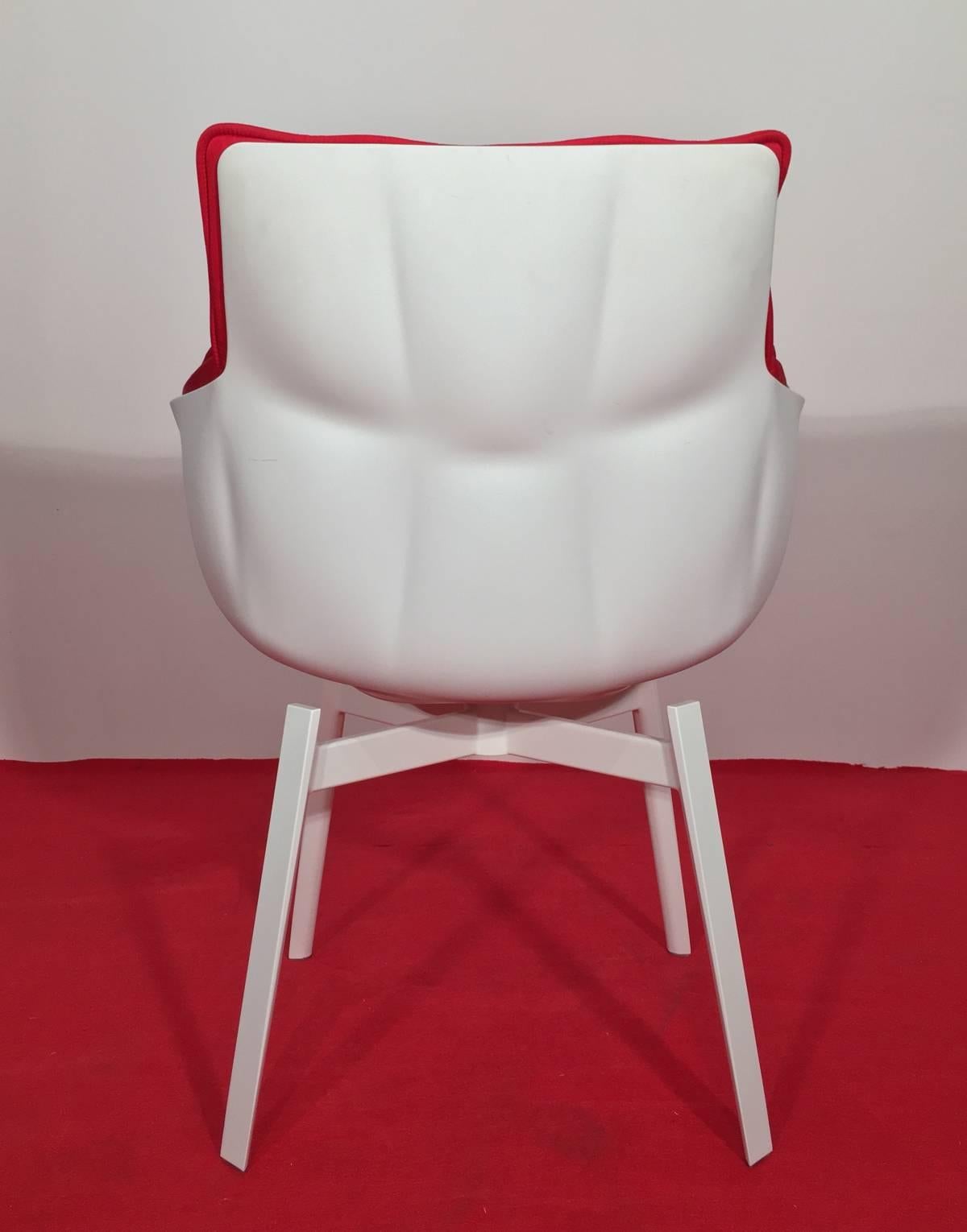 21st Century Patricia Urquiola Design Set of Six Husk Swivel Chairs, 2011 For Sale 3