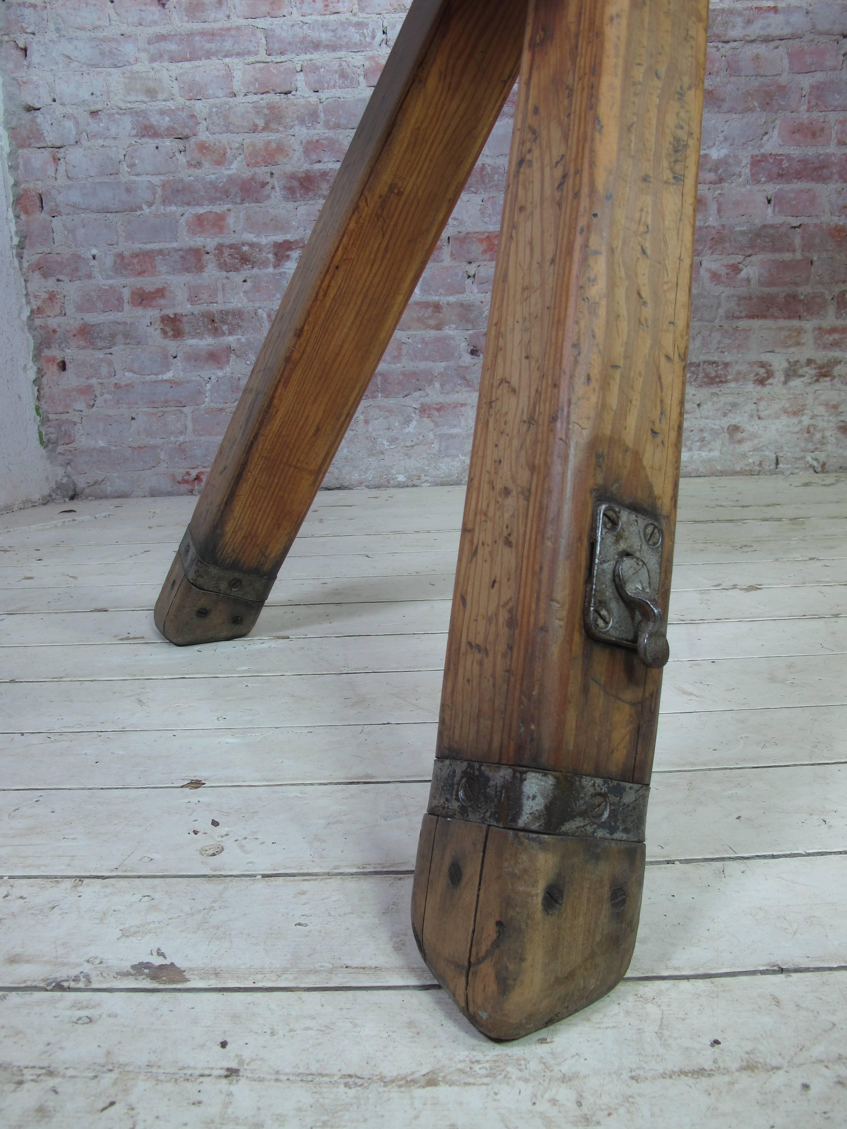 French Antique Gymnastics Pommel Horse from 1930s